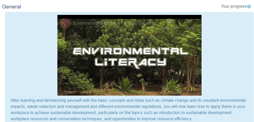 Environmental Literacy free online course